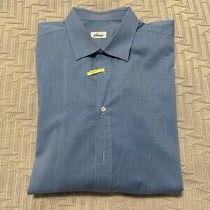 Brioni blue button down size 17.5